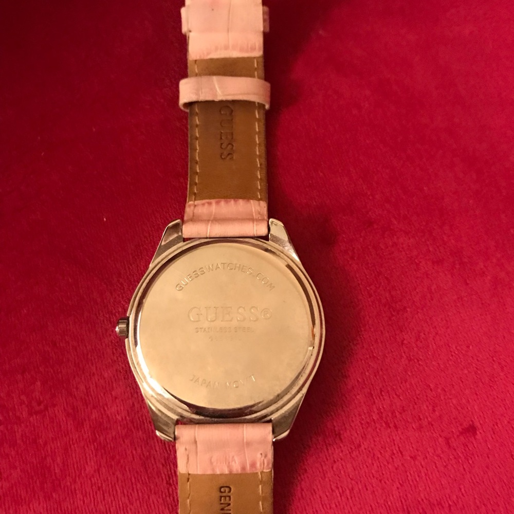 Pink Heart Rhinestone Guess Watch - Picture 3 of 7